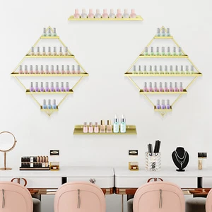 Rhombus?Nail?Polish?Rack, Scaffali per Smalti da Parete, Espositori a 5 Livelli - Foto 1 di 21