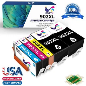 902-XL High Yield Ink for HP Officejet Pro 6960 6968 6970 6975 6978 W/Chip lot - Picture 1 of 11