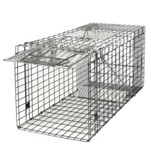 Humane Animal Trap 32"x12.5"x12" Steel Cage for Raccoon, Squirrel Live Trap - Picture 1 of 16
