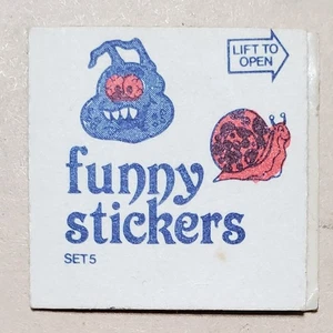 1970s Funny Stickers Set 5 VINTAGE CRACKER JACK PRIZES Z-1386 - Picture 1 of 2