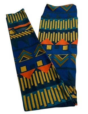 LuLaRoe Leggings OS One Size Abstract Island ARROWS Colorful Geometric Lounge - Image 1 of 4