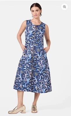 Near New 2025 Gorman “The Vines” Denim Dress Sz 10 Medium - image 1 of 4