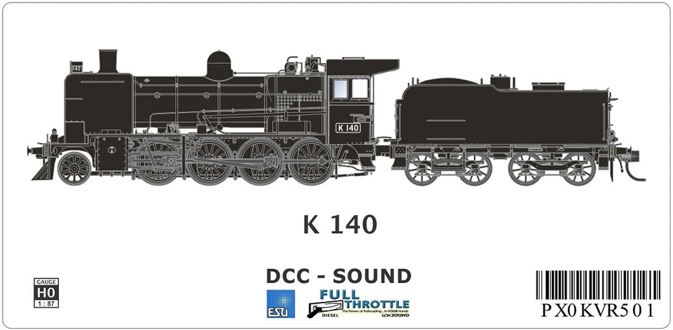 SDS Models VR K Class Steam, Spoked Wheels, Welded Tender K140 DCC/sound - image 1 of 1
