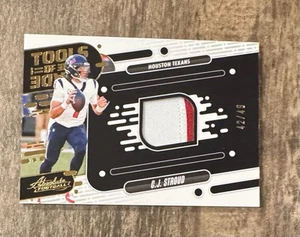 2024 Absolute Gold /49 Patch🔥 CJ Stroud Tools of Trade DUAL COLOR Jersey🏆 - Picture 1 of 7