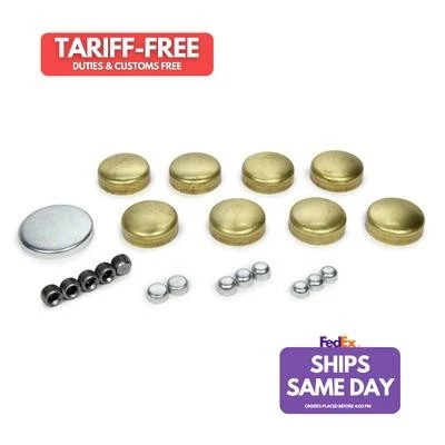 Pioneer PE-100-BR, Kit Natural Brass / Steel 350 Chevy Freeze Plug Kit - Brass ( - Image 1 of 4