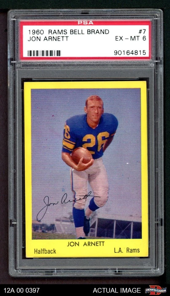 1960 Bell Brand Rams #7 Jon Arnett PSA 6 - EX/MT - Image 1 of 1