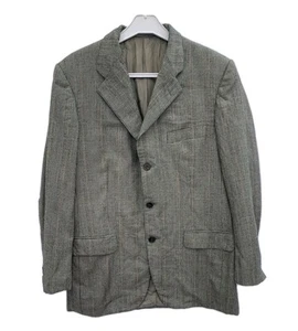 Belvest Blue Label Men’s Blazer 50 IT 40 US Gray Check Wool Sport Coat Italy#Z37 - Picture 1 of 8