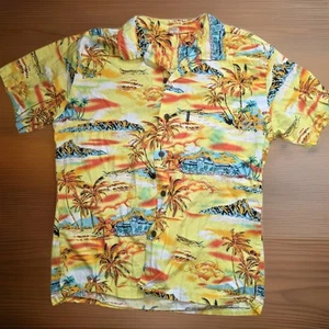 Gebrauchtes Palmwave Hawaiihemd Knopfleiste BUNT Kurzarm Herren Größe L - Bild 1 von 6