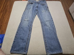 Ariat M5 Boundary Gulch Jeans 30x32 Men Straight Leg Distressed Blue Denim - Picture 1 of 24