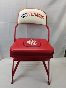Padded / Boxx Seat / Folding Chair UIC Flames University Illinois  - Picture 1 of 23