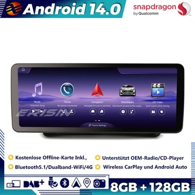 128GB Android 14 Autoradio GPS CarPlay Wifi Für Mercedes E-Klasse W207 C207 A207 - Bild 1 von 4
