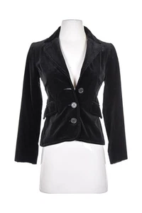 Juicy Couture Jeans Women Coats & Jackets Blazers XS Black Cotton - Picture 1 of 3