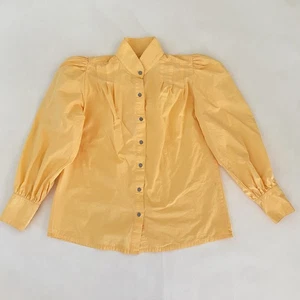 Camisa FRONTIER CLASSICS Mediana Abotonada Algodón Vaquera Occidental Vaquera Amarilla 🚨 - Imagen 1 de 6