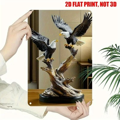 Double Eagles Metal Poster Sign - American Patriotic Decor Home Office Man Cave - Image 1 of 4