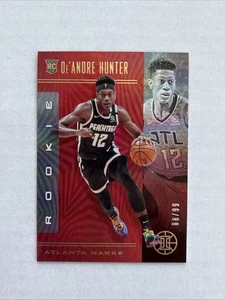 2019 Illusions Rookies Trophy Collection Red /99 De'Andre Hunter #181 Rookie RC - Bild 1 von 2