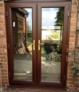 uPVC French Doors - 1100mm-1200mm - White, Brown, Oak, Grey, Black - Picture 1 of 38