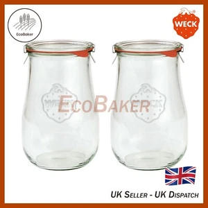 X2 WECK 738 1750ml Storage Jar Incl Seal & Clamps. Canning, Yoghurt, Kimchi, Jam - Picture 1 of 1