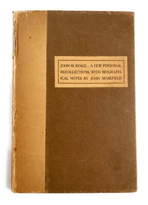 John M Synge A Few Personal Recollections w Biographical Notes Masefield 352/500 - Picture 1 of 7