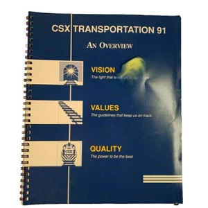 1991 CSX Transportation Vision Values Qualities Workbook Railroad Book - Picture 1 of 16