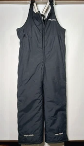 Vintage Polaris Black Snowmobile Thermolite Bib Overalls Made in Canada Mens 2XL - Picture 1 of 6