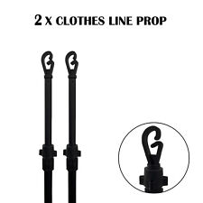 2 X Extending Clothes Prop Washing Line Pole Galvanised Heavy Duty Support 2.4m
