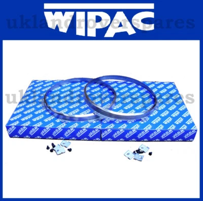 LAND ROVER DEFENDER HEADLIGHT BEZELS STAINLESS STEEL ONE PAIR WIPAC STC3018SS - Image 1 of 2