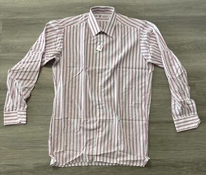 Camisa Double Two Hombre Blanca Talla: 15.5 39/40cm Rayas Manga Larga Vintage - Imagen 1 de 4