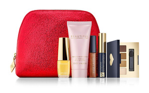 Estee Lauder 6 pc Beautiful,Body Lotion,Mascara,Gloss,Eye Shadow Travel Gift Set