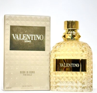 Valentino Uomo Born In Roma The Gold 3.4 oz 100ml Eau De Toilette Men's Spray - Image 1 of 4