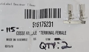 2 NEW Can-Am Ski Doo SeaDoo Female Wire Electrical Terminal Connectors 515175231 - Picture 1 of 3