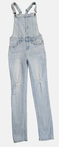 YMI Girl Stretch Denim Ripped Jeans Overalls - Picture 1 of 8