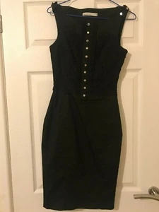 KAREN MILLEN Black lace bodice Cocktail Evening Party Office Dress 8 - Picture 1 of 10