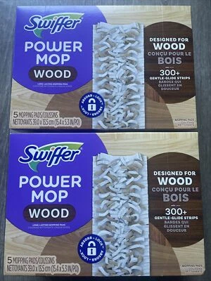 Almohadillas para fregona Swiffer Power diseñadas para madera, 5 unidades de potencia de limpieza - Paquete de 10 Foto 1 de 4