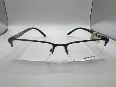 BURBERRY B1282 1001 55/18 145 Hombre’s Negro Media Llanta Marcos Y264 Foto 1 de 4