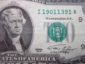 USA $2 1976 I Minneapolis i19011391A # Jefferson Federal Reserve Note Money - Picture 1 of 3