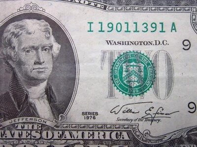 USA $2 1976 I Minneapolis i19011391A # Jefferson Federal Reserve Note Money - Image 1 of 3