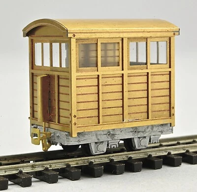 HOn30/HOe Ito Kiso Forest Railway Wooden Boxcar Kit Narrow Gauge Wagon Van H0e - Image 1 of 4