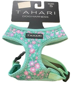 VERDE TAHARI. ARNÉS Plato Pecho FLORES ROSAS Y LAVANDA Cachorro/Perro SM NUEVO CON ETIQUETAS - Imagen 1 de 4