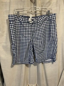 Mens Kanu Blue Checkered Swim Shorts Sz 12 - Picture 1 of 3