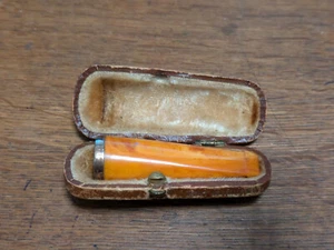 Raro estuche antiguo ámbar oro cigarro cigarrillo encaje ¡PIEZA EXCELENTE!!! - Imagen 1 de 5