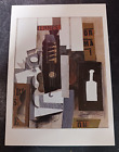 vtg postcard Picasso Glass guitar bottle cubism art unposted