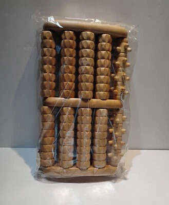 Theraflow Wooden Foot Massager Roller New in Box With Foot Reflexology Chart - Image 1 of 4