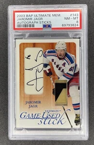 Palos autógrafos Be A Player Ultimate Jaromir Jagr 2003/30 PSA 8 - Imagen 1 de 2