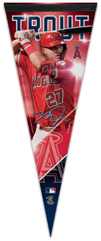 MIKE TROUT L.A. Angels Signature Series Premium Felt Collectors PENNANT Cover