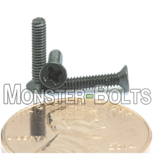 Bulk Qty 4,000 - M2 x 10mm DIN 965 Metric Phillips Flat Machine Screw Black Ox - Picture 1 of 2