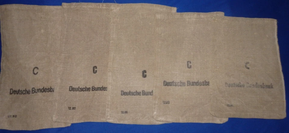 5 X Geldsack Deutsche Bundesbank C, mit Fehlern - Bild 1 von 1