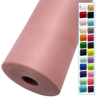 Tecido de tule rosa empoeirado 54 polegadas x 40 jardas parafuso de tule casamento faça você mesmo tutu - Imagem 1 de 4