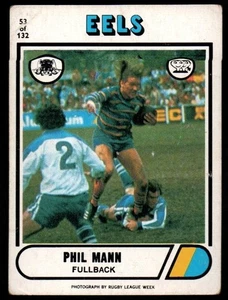 SCANLENS RUGBY LEAGUE CARDS 1976-53 PHIL MANN PARRAMATTA - Picture 1 of 3