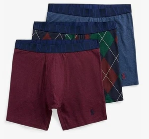 New XL (40-42") Polo Ralph Lauren Mens Stretch Classic Fit Boxer Briefs 3-Pack - Picture 1 of 4