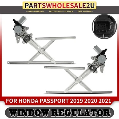 Regulador de ventana eléctrica frontal con conjunto de motor para Honda Passport 19-21 2 piezas Foto 1 de 4